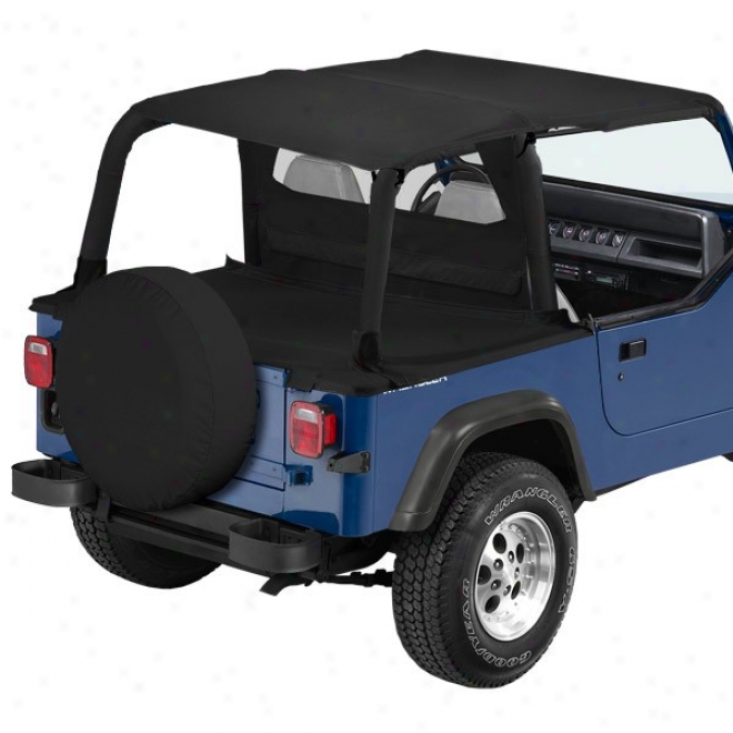 Strapless Safari Bikini, Windjammer, Duster Deck Cover & Windshield Channel Kit Black Denim