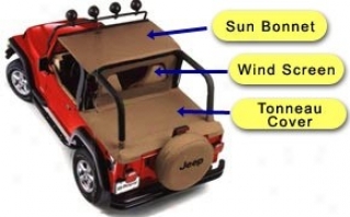 Sun Bonnet, Tonneau And Windscreen Combo (black)