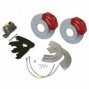 Big Brake; Drum To Disc Conversion Kit For Dana 30 Axles; Non-power; Force 10, 2-pistons Aluminum Calipers