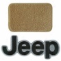 Ultimat Floor Mats Front Yoke Antelope With Black Jeep Logo & Left Foot Rest