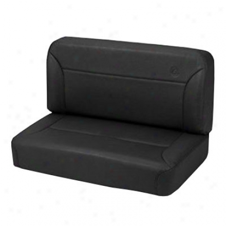 Trailmax Ii Reat Bench Seat Vinyl Fixed Black Denim