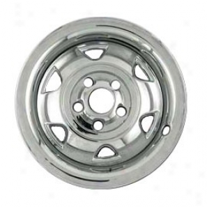 Triple Crome Plated Plastic Wheel Skins, Sold In Set Of 4