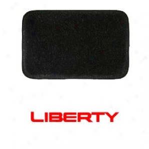 Ultimat Floor Mats 4 Piece Set Black Mats Fronts With Red 4x4 Logo, Rears No Logo, & Without Driver's Left Foot Stand on