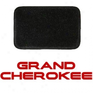 Ultimat Floor Mats 4 Piece Set* Black With Red Grand Cherokee Logo