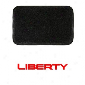 Ultimat Floor Mats 4 Piece Set* Black With Red Liberty Logo & Without Driver's Left Foot Rest