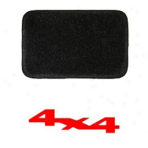 Ultimat Floor Mats 4 Piece Set* Black Attending Red 4x4 Logo