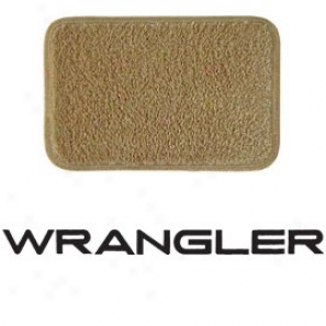 Ultimat Floor Mats Front Pair Antelope With Black Wrangler Logo