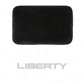 Ultimat Floir Mats Front Pair Black With Silver Liberty Logo & Driver's Left Foot Rest