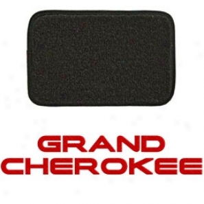 Ultimat Floor Mats Front Pair Graphite With Red Grand Cherokee Logo