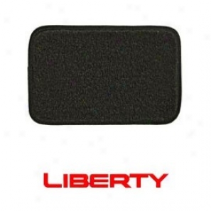 Ultimat Floor Mats Con~ Pair Graphite With Red Liberty Logo & Without Driver's Left Foot Rest