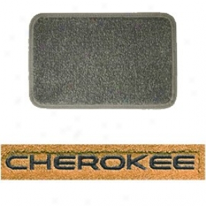 Ultimat Floor Mats Front Couple Gray By the side of Black Cherokee Logo