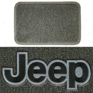 Ultimat Floor Mats Frontt PairG ray With Black Jeep Logo
