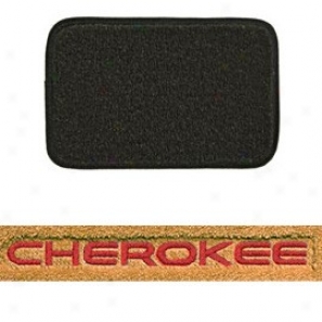 Ultimat Floor Mats Front Pair H Graphite With Red Cherokee Logo