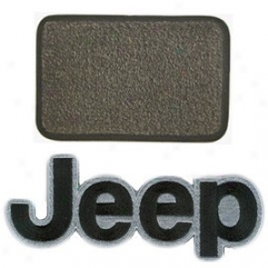 Ultimat Floor Mats Frony Pair Sand Grey With Black Jeep Logo & Without Driver's Left Foot Rest
