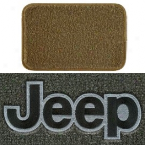 Ultimat Rear Cargo Mat Tan With Black Jeep Logo