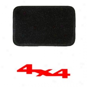 Ultimat Rear Standard Cargo Mat Black With Red 4x4 Logo