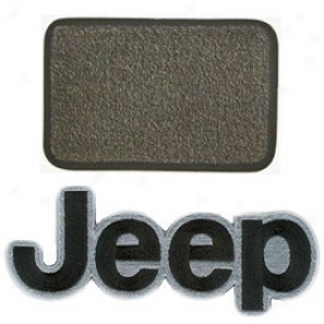 Ultimat Rear Standard Cargo Mat Sand Grey Upon Black Jeep Logo