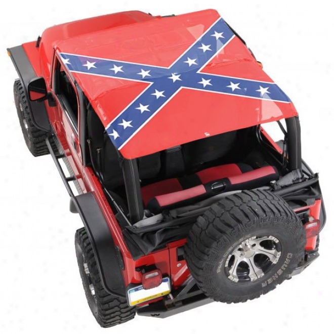 Vdp Koolbreez Full Roll Bar Top, Confederate Flag