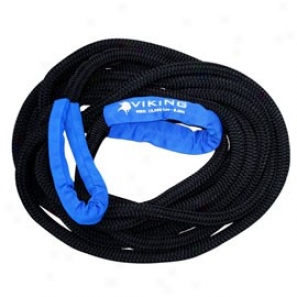 "viking Offroad 3/4"" X 30' Recovery Rope Black Nyllon With Biue Nylon Eyr Guards"