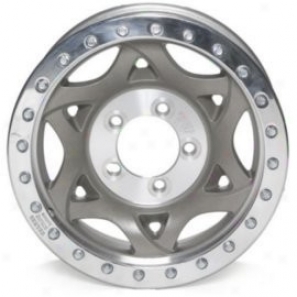 "walkre Evans 15x8"" Beadlock Racing Wheel Non-polished - 5x4.5 Bolt Pattern Back Spacing 4.5"""