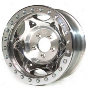 "walker Evans 15x8"" Beadlock Racing Wheel Polished - 5x5 Bolt Pattern Back Spacing 4.25"""