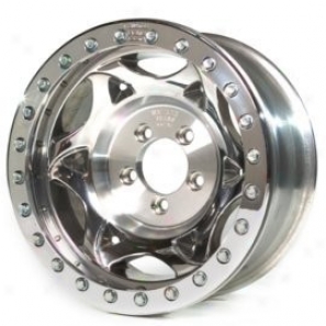 "walker Evans 15x8"" Beadlock Racing Wheel Polished - 5x4.5 Bolt Pattern Back Spacing 5"""