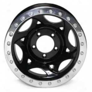 "walker Evans 15x8"" Beadlock Racing Wheel Polished Black - 5x4.5 Bolt Pattern Back Spacing 4.75"""