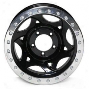 "walker Evans 15x8"" Beadlock Racing Wheel Refined Black - 5x4.5 Bolt Pattern Back Spacing 5"""