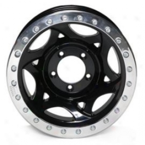 "walker Evans 15x8"" Beadlock Racing Wheel Polished Black - 5x4.5 Bolt Specimen Back Spacing 4.5"""