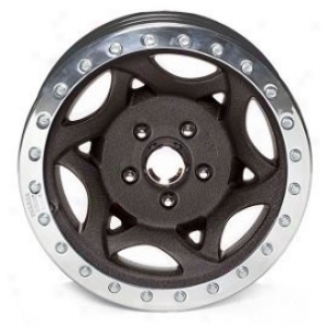 "walker Evans 15x8"" Beadlock Raclng Wheel Wrinkled Black - 5x4.5 Bolt Pattern Back Spacing 4"""