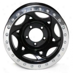 "walker Evans 17x8.5"" Beadlock Racing Wheel Poljshed  Black - 5x4.5 Swallow  Imitate Back Spacing 4"""