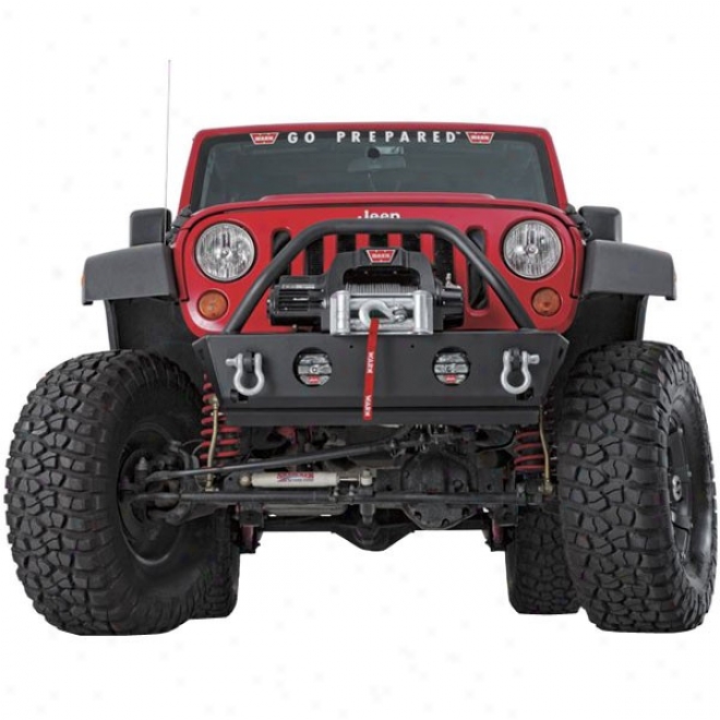 Warn Rock Crawler Stubby Bumper With Grille Guard Tube