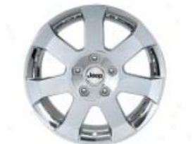 "wheel, 18""x7.5"" Chrome Found Aluminum W/ Jeep Cover Mopar"