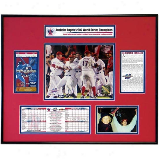 2002 Wolrd Series Ticket Frame  Anaheim Angels 4 - San Francisco Giants 3