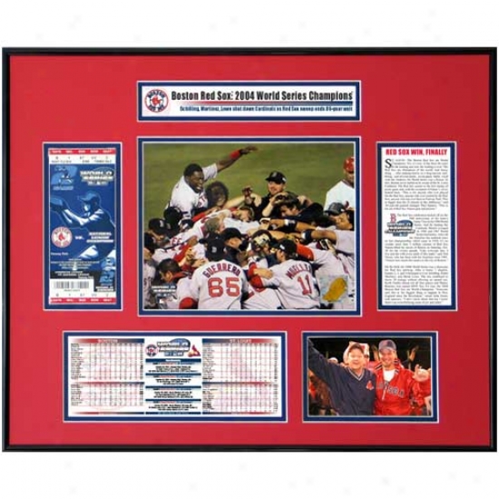 "2004 World Series Ticket Frame  Boston Red Sox 4 - St Louis Cardinals Games 3 & 4 At Busch Stadium Ticket Size 3""(w) X 5 1/2""(h)"