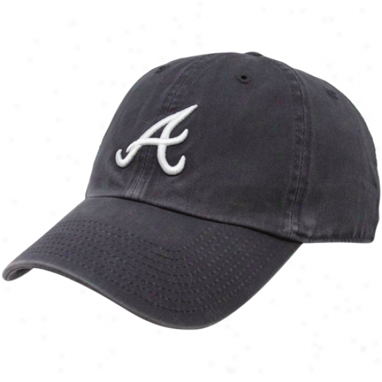 '47 Brand Attlanta Braves Navy Blue Clean Up Adjustable Hat