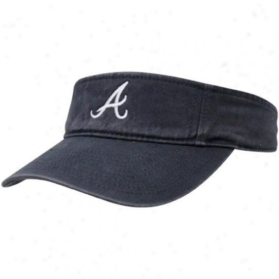 '47 Brand Atlanta Braves Navy Blue Logo Adjustable Visor