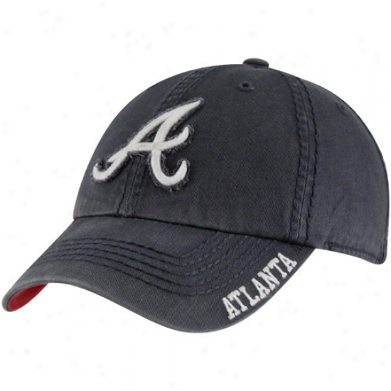 '47 Brand Atlanta Braves Navy Blue Winthrop Flex Fit Hat