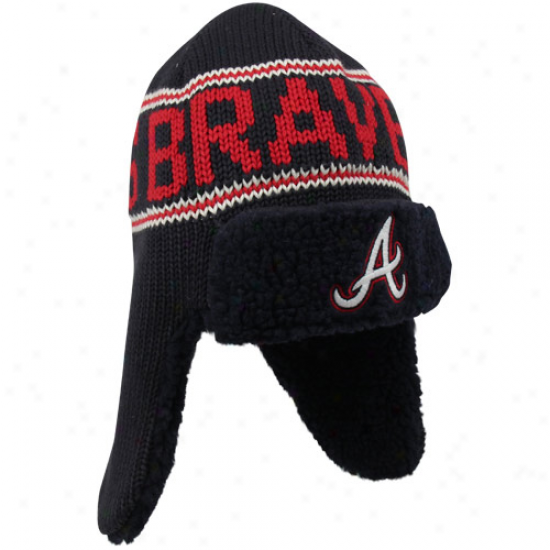 '47 Brand Atlanta Braves Navy Blue Yeti Knit Beanie