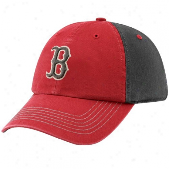 '47 Brand Boston Red Sox Charcoal-red Carbonite Franchise Fitted Hat