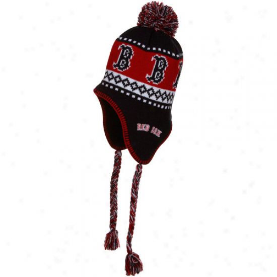 '47 Brand Boston Red Sox Navy Blue Abominable Tassel Knit Beanie