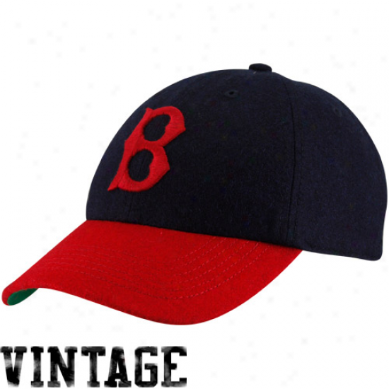 '47 Brand Boston Red Sox Navy Blue-red Cooperstown Brooksny Flex Fit Hat