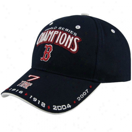 '47 Stigma Boston Red Sox Navy Blue Time Line Adjustable Hat