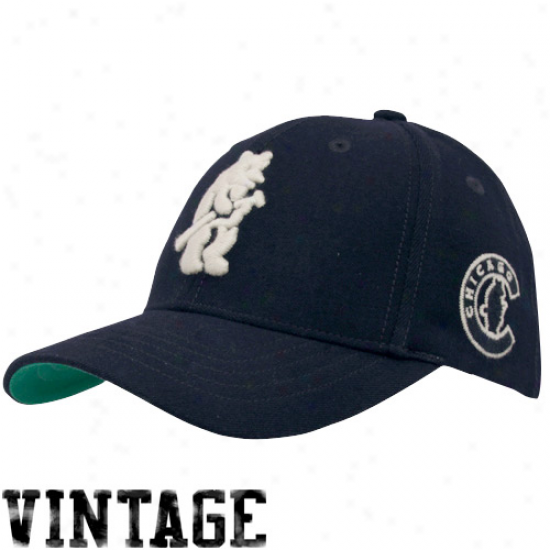 '47 Brand Chicago Cubs Navy Blue Cooperstown Flex Fit Hat