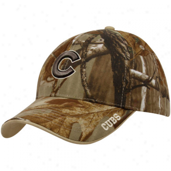 '47 Brand Chicago Cubs Actual Tree Camo Frost Clean-up Adjustable Hat