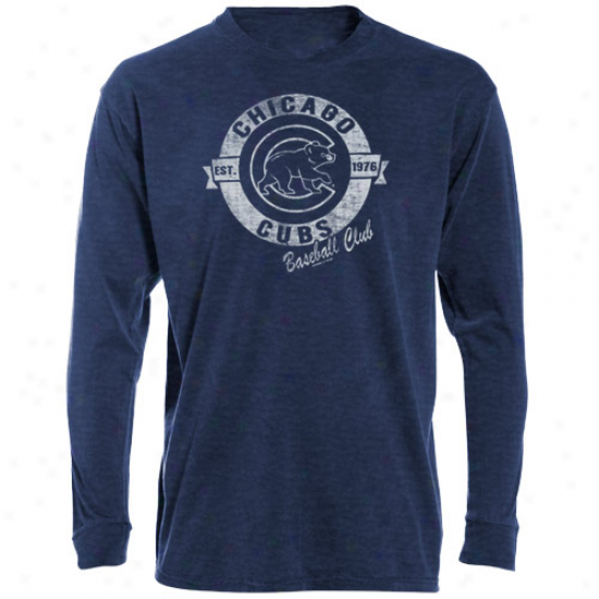 '47 Brand Chicago Cubs Imperial Blue Scrum Premium Long Sleeve Slub T-shirt