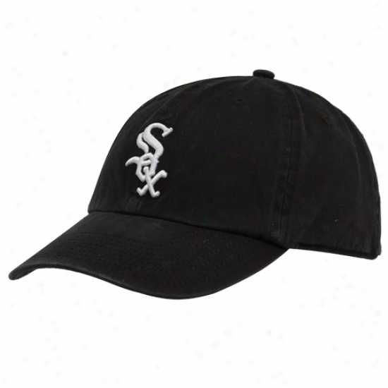 '47 Brand Chicgao White Sox Black Cleanup Adjustable Hat