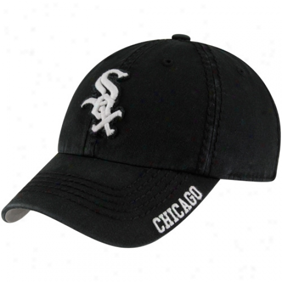 '47 Brand Chicago Wgite Sox Negro Winthrop Flex Fit Hat