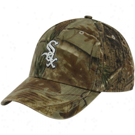 '47 Brand Chicago Wgite Sox Real Tree Camo Cleabup Adjustable Hat