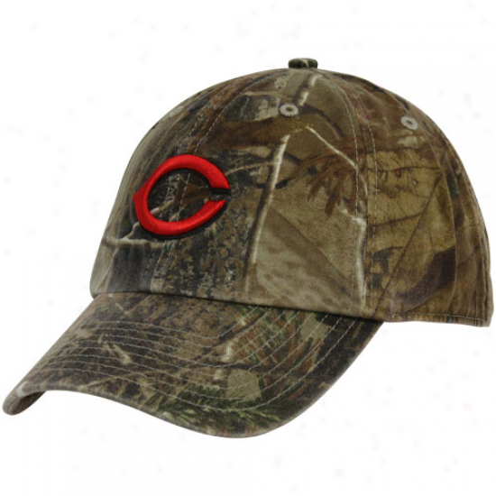 '47 Brand Cincinnati Reds Real Tree Camo Cleanup Adjustable Hat